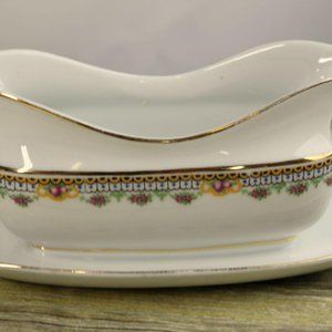 Epiag Tosca Gravy Boat Vintage Czechoslovakia Blue